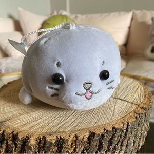 Pastel blue seal plush